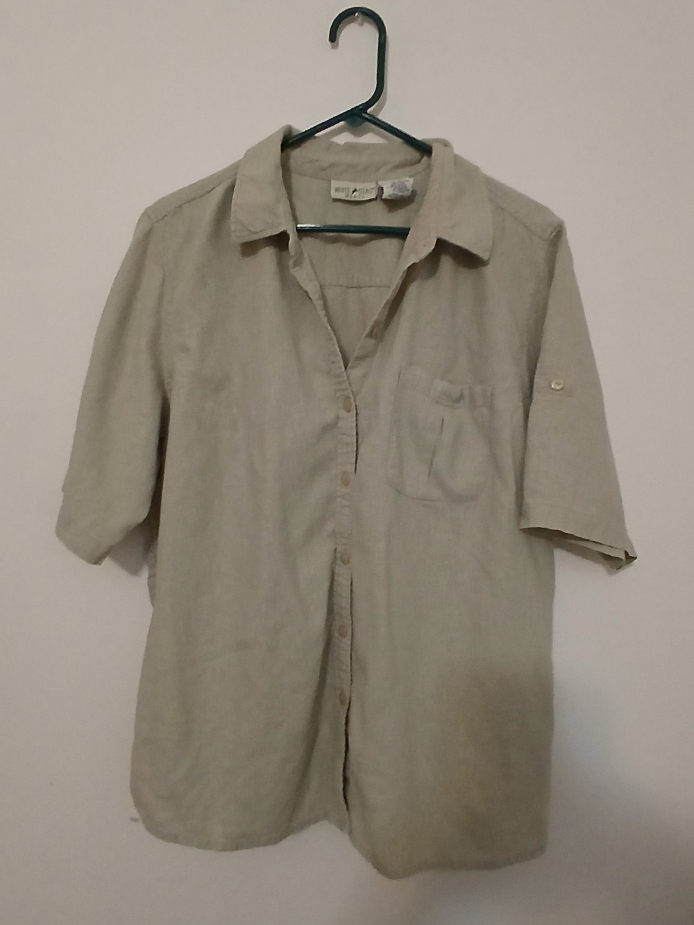 Women's Lightweight Short-Sleeve Button-Up Shirt - FLAX